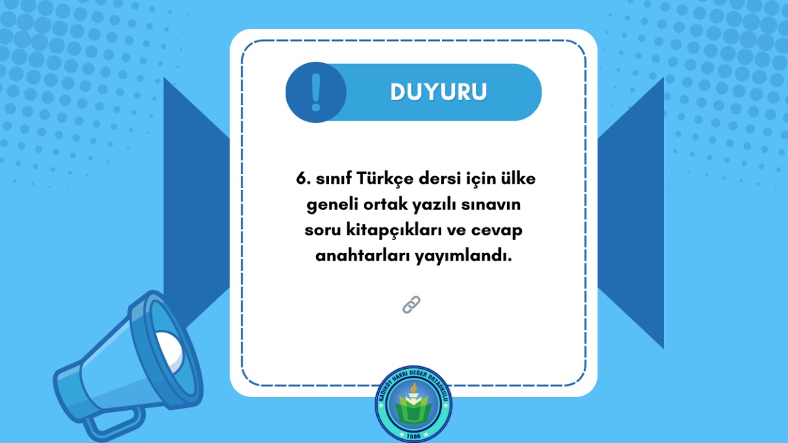 6. Sınıf Türkçe Ortak Sınav Soru Kitapçığı ve Cevap Anahtarı Yayımlandı